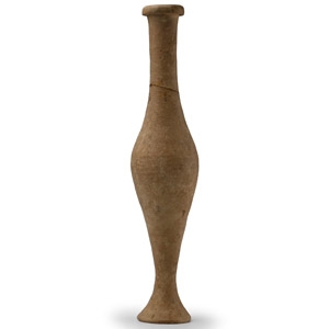 Large Hellenistic Terracotta Spindle Flask