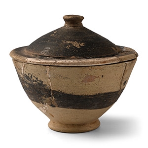Greek Terracotta Lidded Pyxis