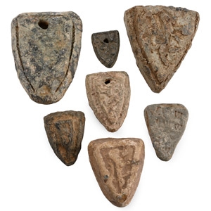 Medieval Lead Heraldic Trade Weight Collection
