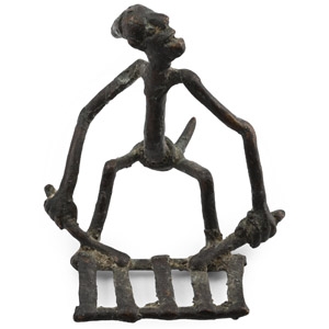 West African Bronze Figure of a Musician