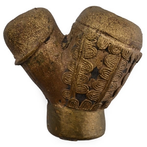Central African Brass Smoking Pipe Bowl