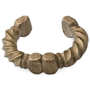 African Brass Manilla Slave Bracelet