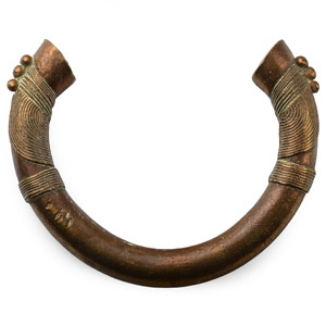 African Brass Manilla Slave Bracelet
