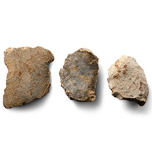 Stone Age Neanderthal Knapped Quartzite Scraper Group