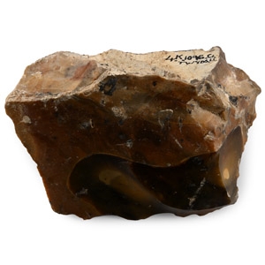 Stone Age Clactonian Knapped Homo Heidelbergensis Proto Cleaver