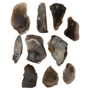 Stone Age Knapped Flint Tool Collection