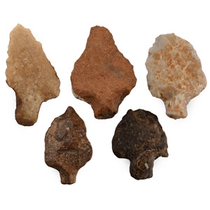 Stone Age Knapped Tanged Point Collection