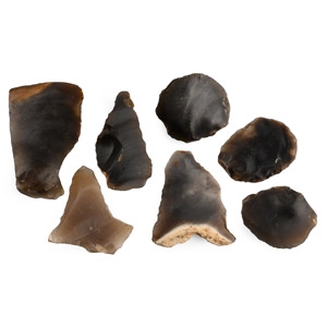 Stone Age Knapped Flint Scraper Collection
