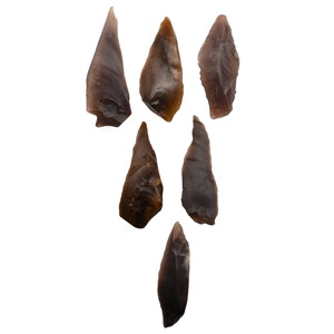 Stone Age Knapped Flint Projectile Point Collection