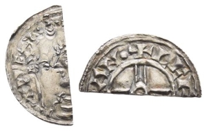 Anglo-Saxon, Kings of All England. Cnut AR Cut Halfpenny.