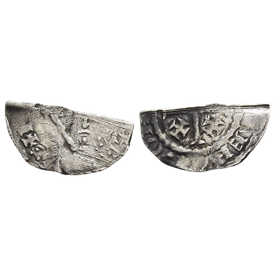 England. Plantagenet, Henry II AR Cut Halfpenny.