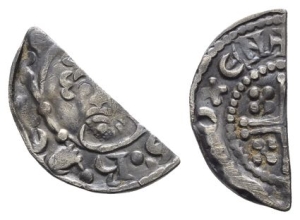 England. Plantagenet, Henry II AR Cut Halfpenny.