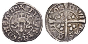 England. Plantagenet, Edward I AR Canterbury Penny.
