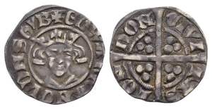 England. Plantagenet, Edward II AR Penny.