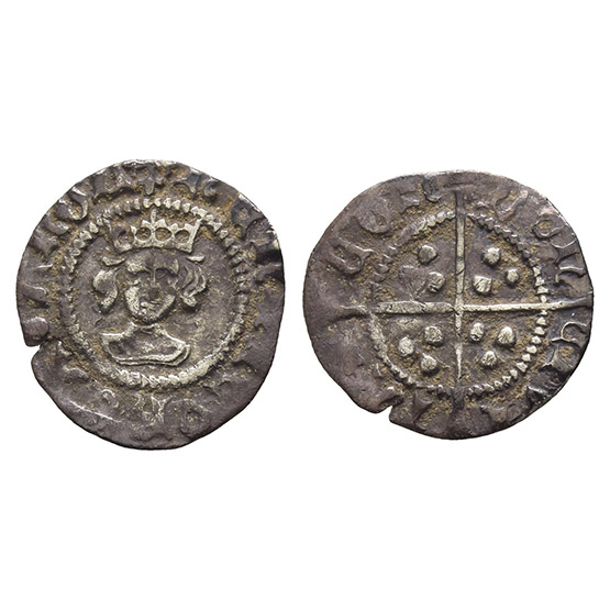 England. Lancaster, Henry VI AR Halfpenny.