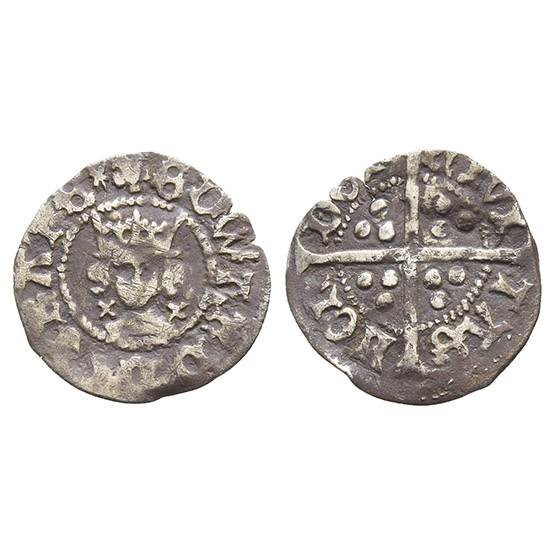 England. York, Edward IV AR Halfpenny.