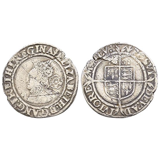 England. Tudor, Elizabeth I AR Sixpence.