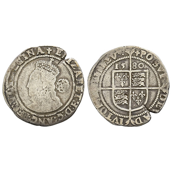 England. Tudor, Elizabeth I AR Sixpence.