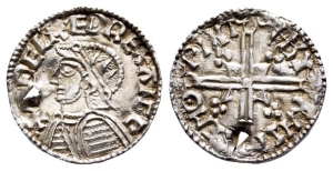 Anglo-Saxon, Kings of All England. Aethelred II AR Penny.