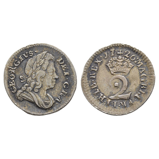 England. Hanover, George I AR Twopence.