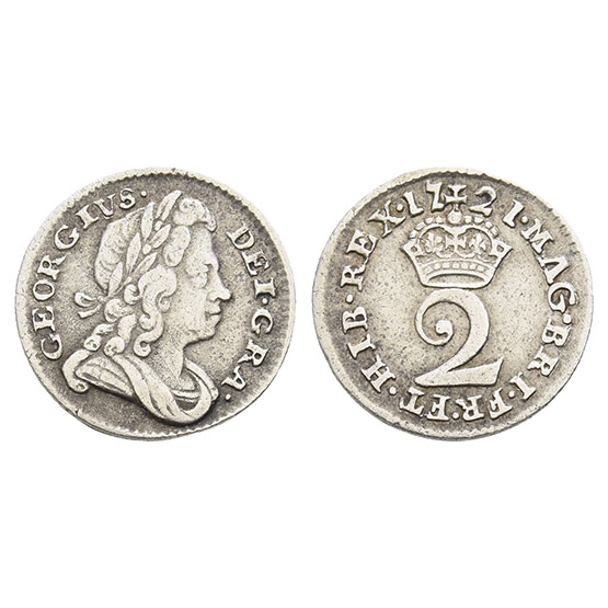 England. Hanover, George I AR Twopence.