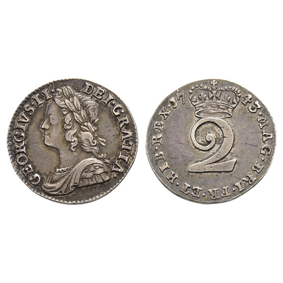 England. Hanover, George II AR Twopence.