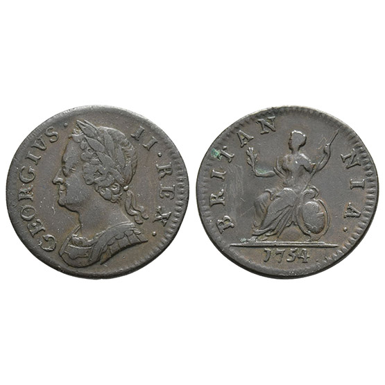 Great Britain. Hanover, George II CU Farthing.