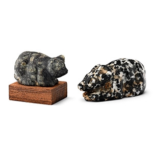 Roman Granite Cat and Mouse Amulets