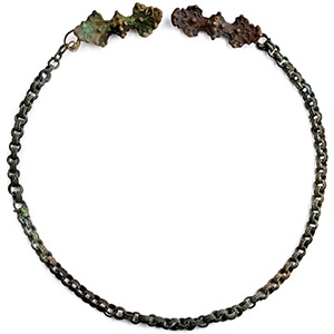 Viking Age Bronze Chained Equal-Arm Brooch Set
