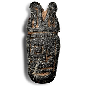Egyptian Black Stone Amulet with Cartouche