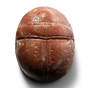 Large Egyptian Red Stone Scarab