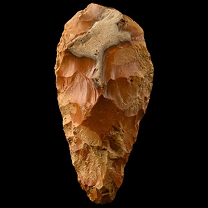 British Stone Age Bifacial Classic Ficron Flint Handaxe