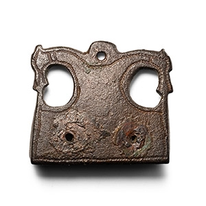 The Bradbourne Horses Anglo-Scandinavian Viking Bronze Ringerike Stirrup Apex Mount