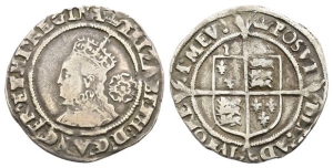 England. Tudor, Elizabeth I AR Sixpence.