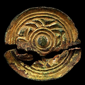 Anglo-Saxon Gilt Bronze Saucer Brooch