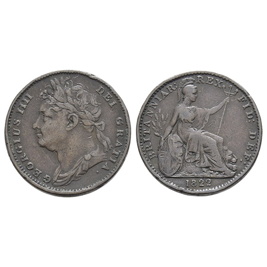 Great Britain. Hanover, George IV CU Farthing.