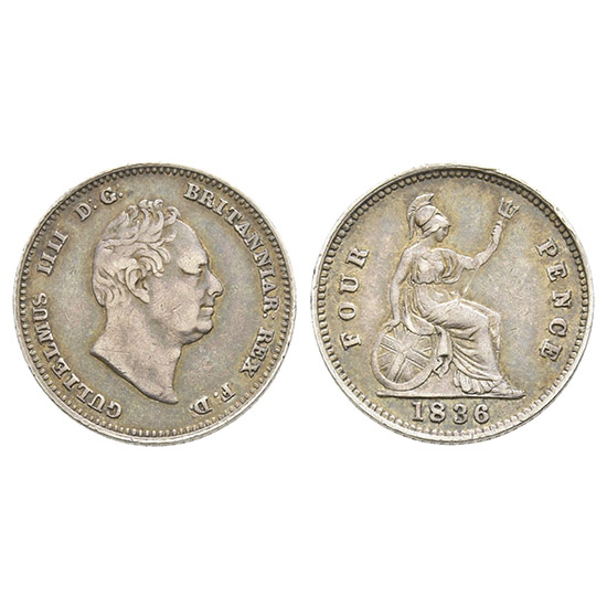Great Britain. Hanover, William IV AR Groat.