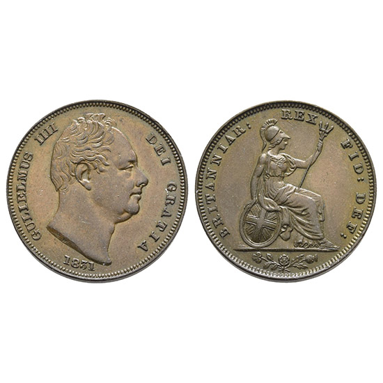 Great Britain. Hanover, William IV CU Farthing.