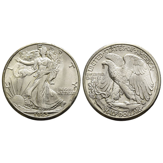 United States of America AR Walking Liberty Half Dollar or 50 Cents.
