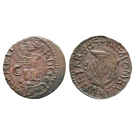 Scotland. Charles I CU Twopence.