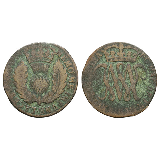Scotland. William and Mary CU Twopence.