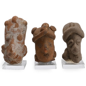 Pre-Columbian Terracotta Figure Head Group