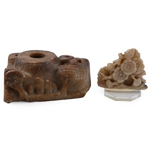 Chinese Carved Soapstone Carving Group