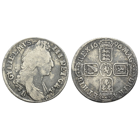 Great Britain. Stuart (Orange), William III Double Error AR Shilling.