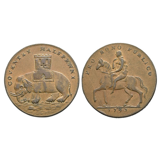 England. Warwickshire, Coventry AE Merchant Halfpenny Token.