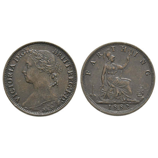 England. Hanover, Victoria AE Farthing.