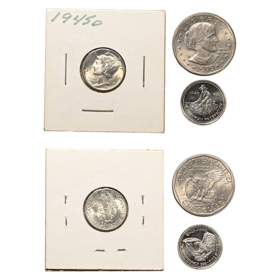 United States. Group of Three [3] Mixed Coins.