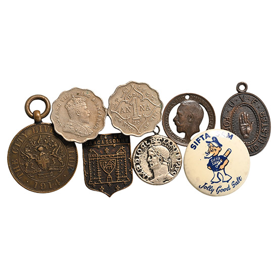 Group of Seven [7] Coin Related and Other Items.