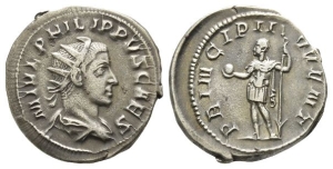 Philip II, as Caesar AR Antoninianus.