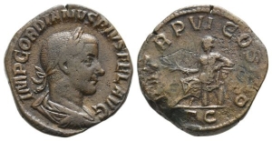 Gordian III AE Sestertius.